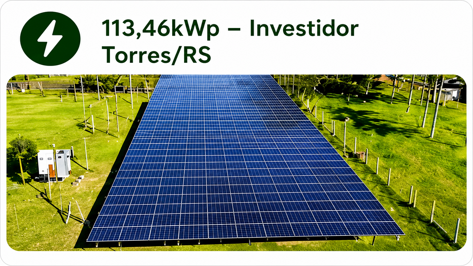Usina solar 113,46 kWp — Torres/RS